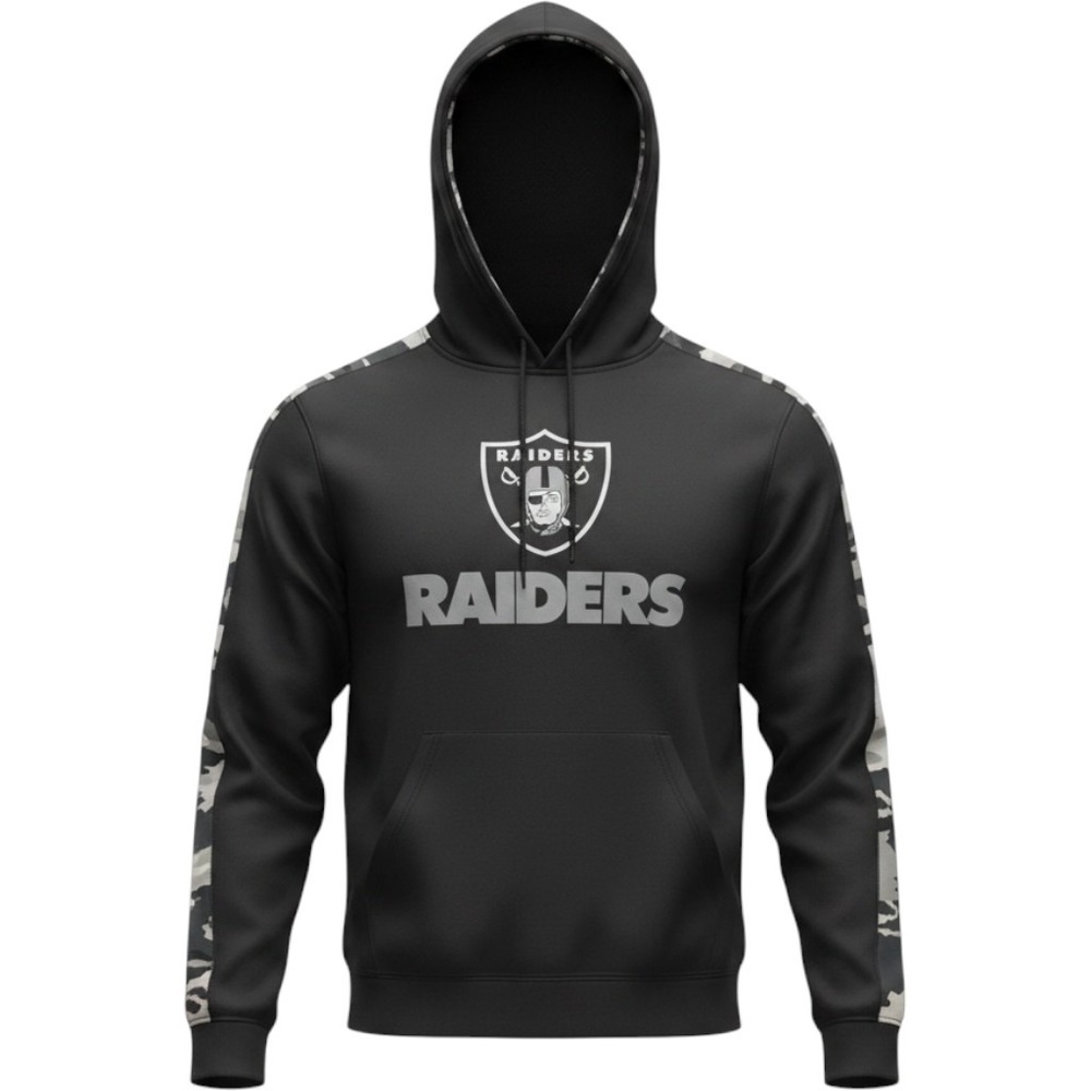 Zubaz NFL Las Vegas Raiders Hoodie Men's Large Black Camo Performance Sweatshirt